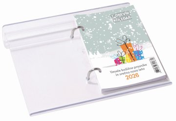 PIGO Koledar namizni tedenski pleksi prozoren 2026