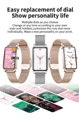 MI SPORT WATCH GRACE | Elegantna ženska pametna ura z AMOLED zaslonom | Menstrualni koledar | Srčni utrip & SpO₂ | Bluetooth klici | IP68 vodoodpornost | ROSE-GOLD pametna ura