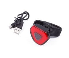 Benson zadnja kolesarska luč z LED diodami, USB, rdeča (13529)