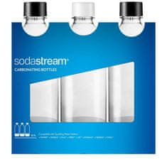 SodaStream PET Bottle Universal 3×1 L – univerzalne plastenke, črno-bela (2260525)