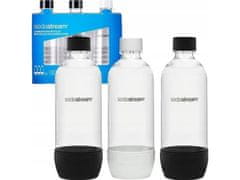 SodaStream PET Bottle Universal 3×1 L – univerzalne plastenke, črno-bela (2260525)