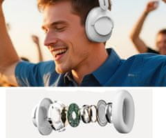 Blackview FITBUDS H1 brezžične naglavne slušalke, USB-C, bele