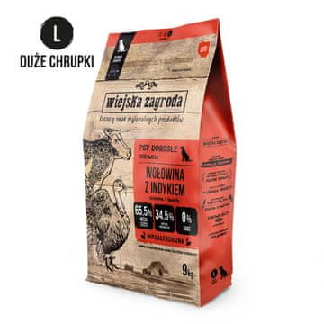 shumee Wiejska Zagroda Govedina s puranom (odrasla) L 9kg