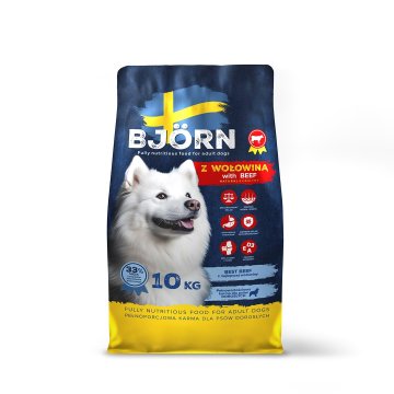 shumee BJORN hrana za pse z govedino 33% mesa 10 kg