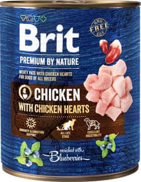 Brit BRIT Premium by Nature Piščanec s srcami - Mokra pasja hrana - 800 g