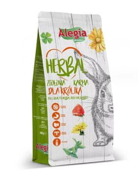 slomart ALEGIA Zeliščna suha hrana za kunce, 600g