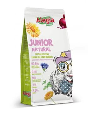 Junior ALEGIA Junior Natural - hrana za morski prašičke - 650g