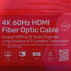 shumee UNITEK OPTIČNI KABEL HDMI 2.0 AOC 4K 60HZ 25M