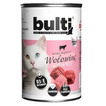shumee Mokra hrana za mačke BULTI luncheon meat bogata z govedino 400 g
