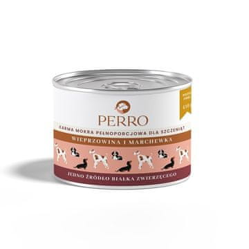 Perro PE3 PERRO Junior Pork s korenčkom mokra hrana za pse, 410 g