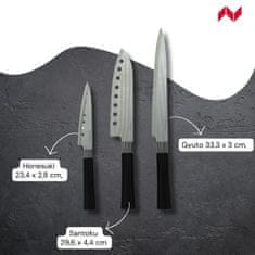 Fackelmann komplet 3 nožev v japonskem slogu, nerjaveče jeklo (681476)