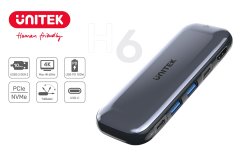 shumee UNITEK HUB USB-C SHRANJEVANJE M.2, HDMI, USB-C PD 100W