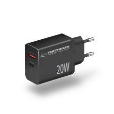 Esperanza Polnilnik Esperanza EZC105K 20W, Črna