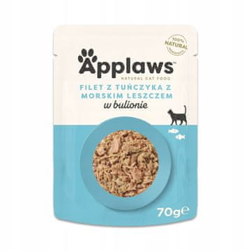 Applaws APPLAWS Tuna fillet z škrbinami v brozgi - mokra hrana za mačke - 70g
