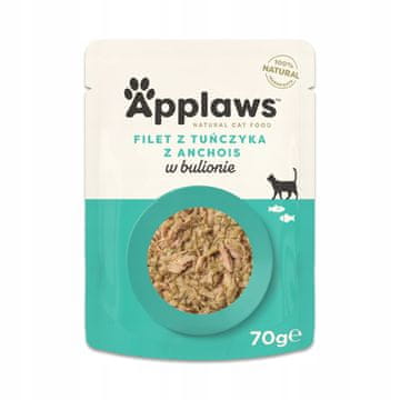 Applaws APPLAWS Konzerva za mačke, Tuna s sardelami in algami v brozgi, 70g