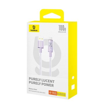 shumee Kabel Baseus Gem USB-USB C 100W 1m (vijoličen)