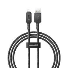 shumee Baseus neprelomljiv USB-IP kabel 2,4 A 1 m (črn)