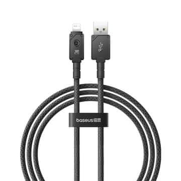 shumee Baseus neprelomljiv USB-IP kabel 2,4 A 1 m (črn)