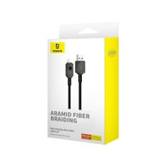 shumee Baseus neprelomljiv USB-IP kabel 2,4 A 1 m (črn)