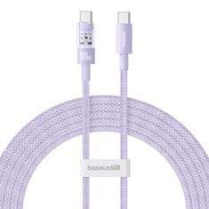 shumee Kabel Baseus Gem tipa C-tip C 100W 2m (vijoličen)