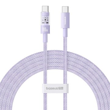 shumee Kabel Baseus Gem tipa C-tip C 100W 2m (vijoličen)