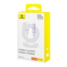 shumee Kabel Baseus Gem tipa C-tip C 100W 2m (vijoličen)