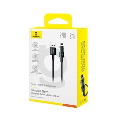 shumee Kabel Baseus Gem tipa C 2,4 A 2 m (črn)