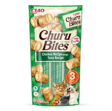 Inaba INABA Churu Bites Piščanec s tuno - priboljški za mačke - 3x10 g