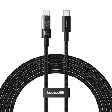 shumee Kabel Baseus Gem tipa C-tip C 100 W 2 m (črn)