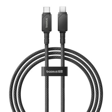 shumee Baseus neprebojni kabel tipa C-tip C 100 W 1 m črne barve