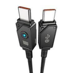 shumee Baseus neprebojni kabel tipa C-tip C 100 W 1 m črne barve