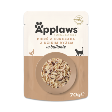 shumee APPLAWS MAČJA piščanec in divji riž v juhi 70 g