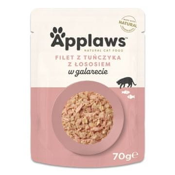 Applaws Applaws mokra hrana za mačke Tuna in losos v želatini 70g