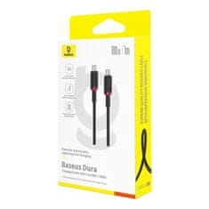 shumee Kabel BaseusDura tipa C-tip C 100 W 1 m rdeč črn
