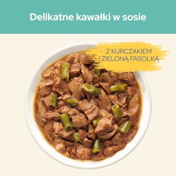 shumee Mokra hrana za mačke CAT CHOW HRBLCTRL GiG Piščanec in Ziel fižol v omaki 85 g