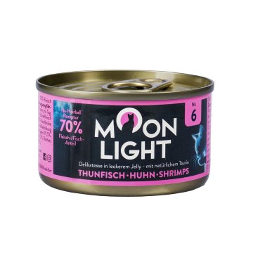 shumee Mokra hrana za mačke Moonlight Dinner št. 6 s tuno, piščancem in kozicami 80 g