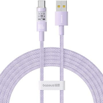 shumee Baseus Gem USB-USB C kabel 100W 2m (vijoličen)