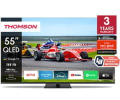Thomson 55QG7S14 4K UHD QLED PRO televizor, 139 cm (55"), GoogleTV, 144Hz, pametni daljinec