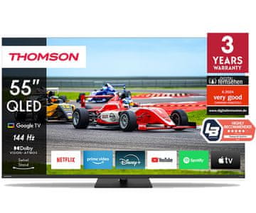 Thomson 55QG7S14 4K UHD QLED PRO televizor, 139 cm (55"), GoogleTV, 144Hz, pametni daljinec