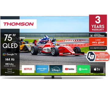 Thomson 75QG7S14 4K UHD QLED PRO televizor, 190 cm (75"), GoogleTV, 144Hz, pametni daljinec