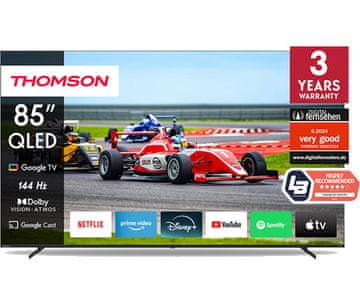 Thomson 85QG7S14 4K UHD QLED PRO televizor, 215 cm (85"), GoogleTV, 144Hz, pametni daljinec