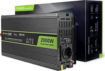 Green Cell GREEN CELL INV10 PRETVORNIK 12V-230V 2000W/4000W