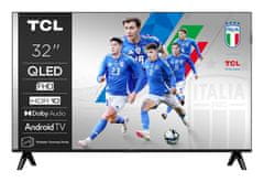 shumee TCL 32S59K QLED 32'' Full HD Android TV Dolby Digital Plus DVB-T2 kovinski