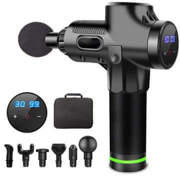Verkgroup masažna pištola z LCD zaslonom, 6 nastavkov, 30 hitrosti (15880)