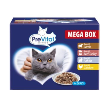 shumee PREVITAL Megabox jagnjetina, govedina, zajec in piščanec 24X100G
