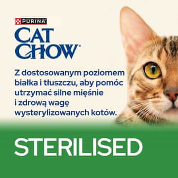 Purina Purina Cat Chow Sterilised Adult piščanec, suha hrana za odrasle sterilizirane mačke, 1.5 kg