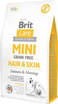 shumee Brit Care Mini suha hrana za pse brez žitaric Hair&Skin 2 kg