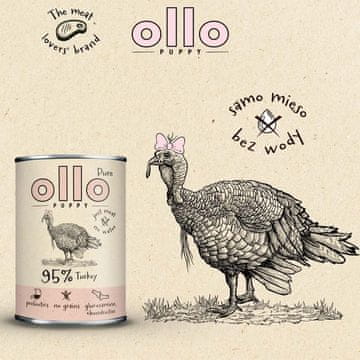 slomart OLLO Puppy Pure Turkey - mokra hrana za pse, 400 g