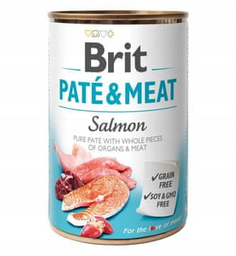 shumee BRIT PATÉ & MEAT hrana za pse z lososom 400 g