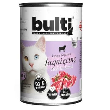 shumee Mokra hrana za mačke BULTI z mesom, bogatim z jagnjetino, 400 g
